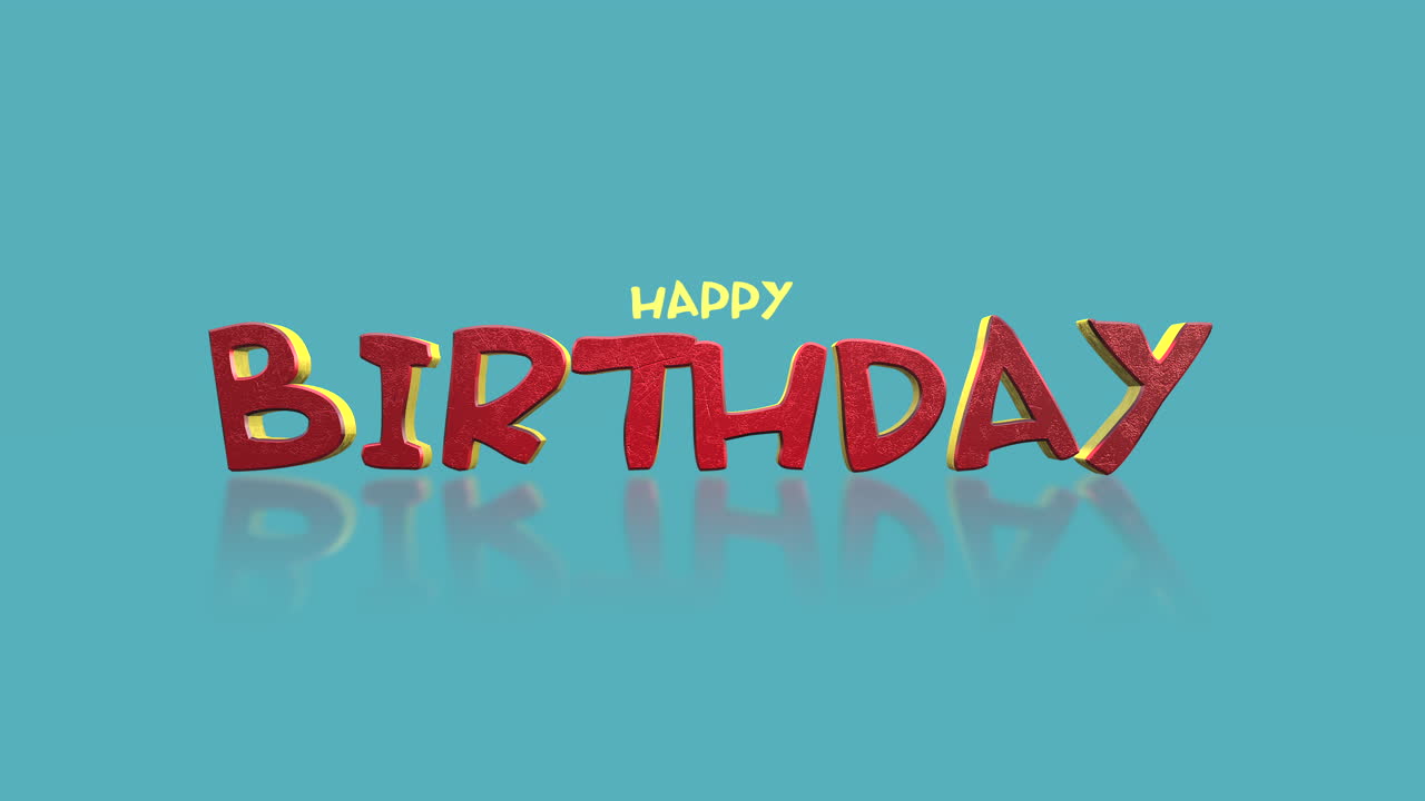 tarjeta de cumpleaños colorida con diseño rojo y azul