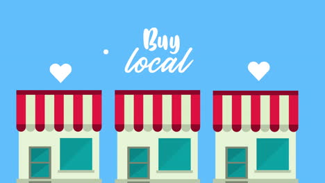 buy local business lettering with store buildings