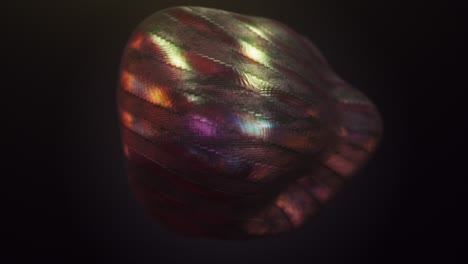 multi color metallic 3d sphere morphing, changing shapes, blob, seamless loop, close up, slow motion