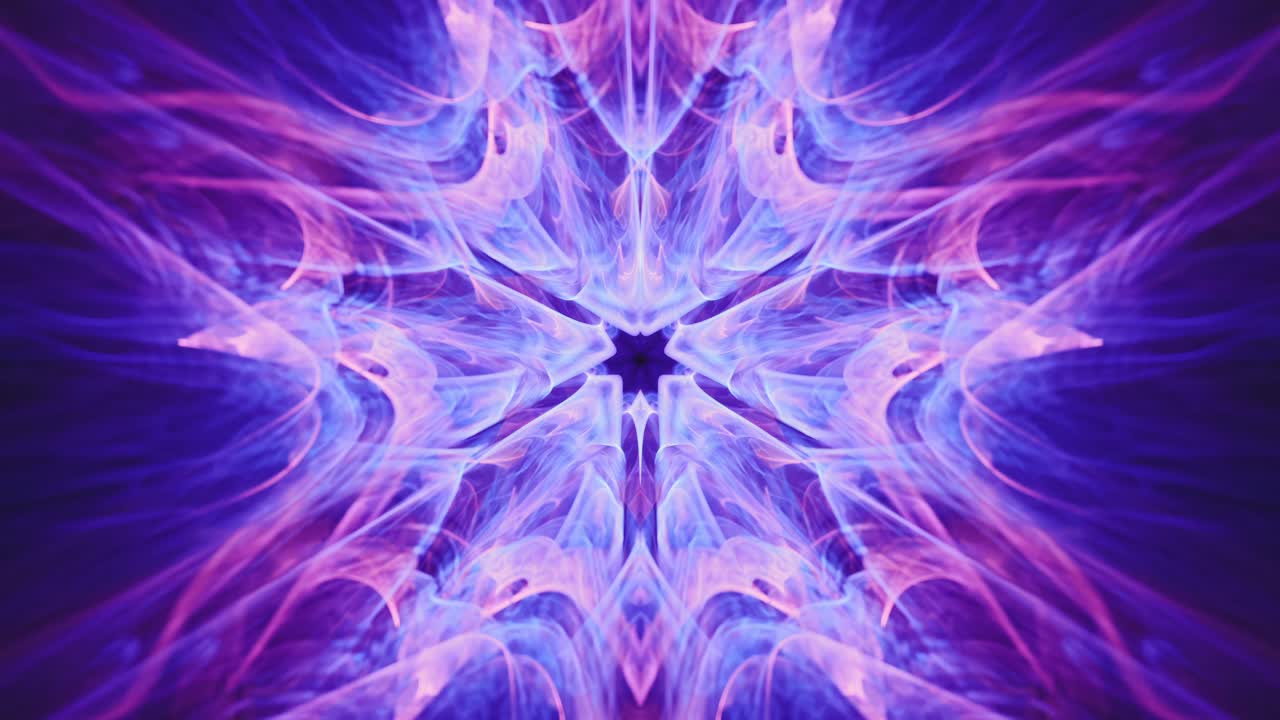 despertar espiritual fractal éxtasis abstracto, bucle sin fin de renovación de la vida y reciclaje del flujo de energía, fantasía visual de hipnóticos remolinos de estrellas galácticas, intrincados flujos de patrones geométricos de mandala