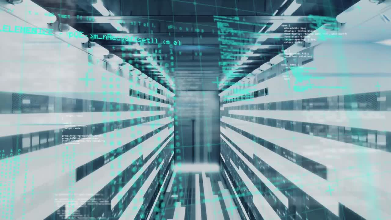 Animation of data processing over computer servers