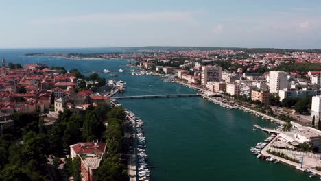 Arieal-footage-of-Zadar-port