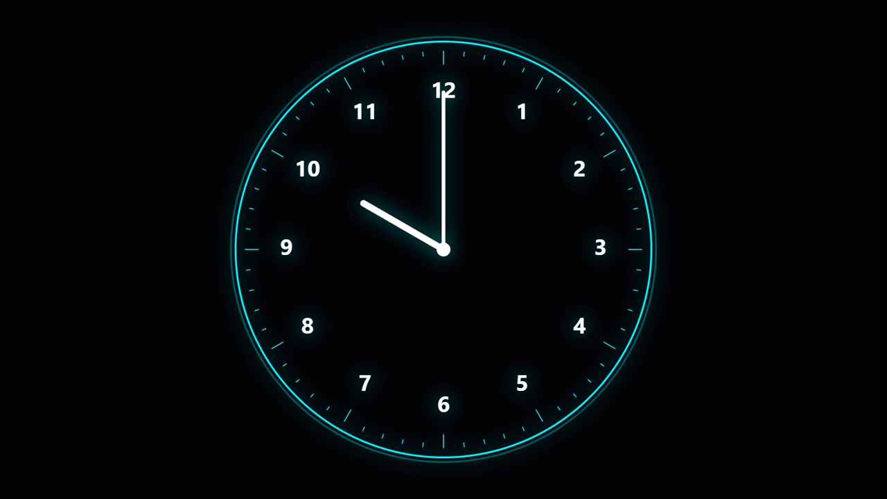 Digital Clock Face Showing Rapid Time Progression