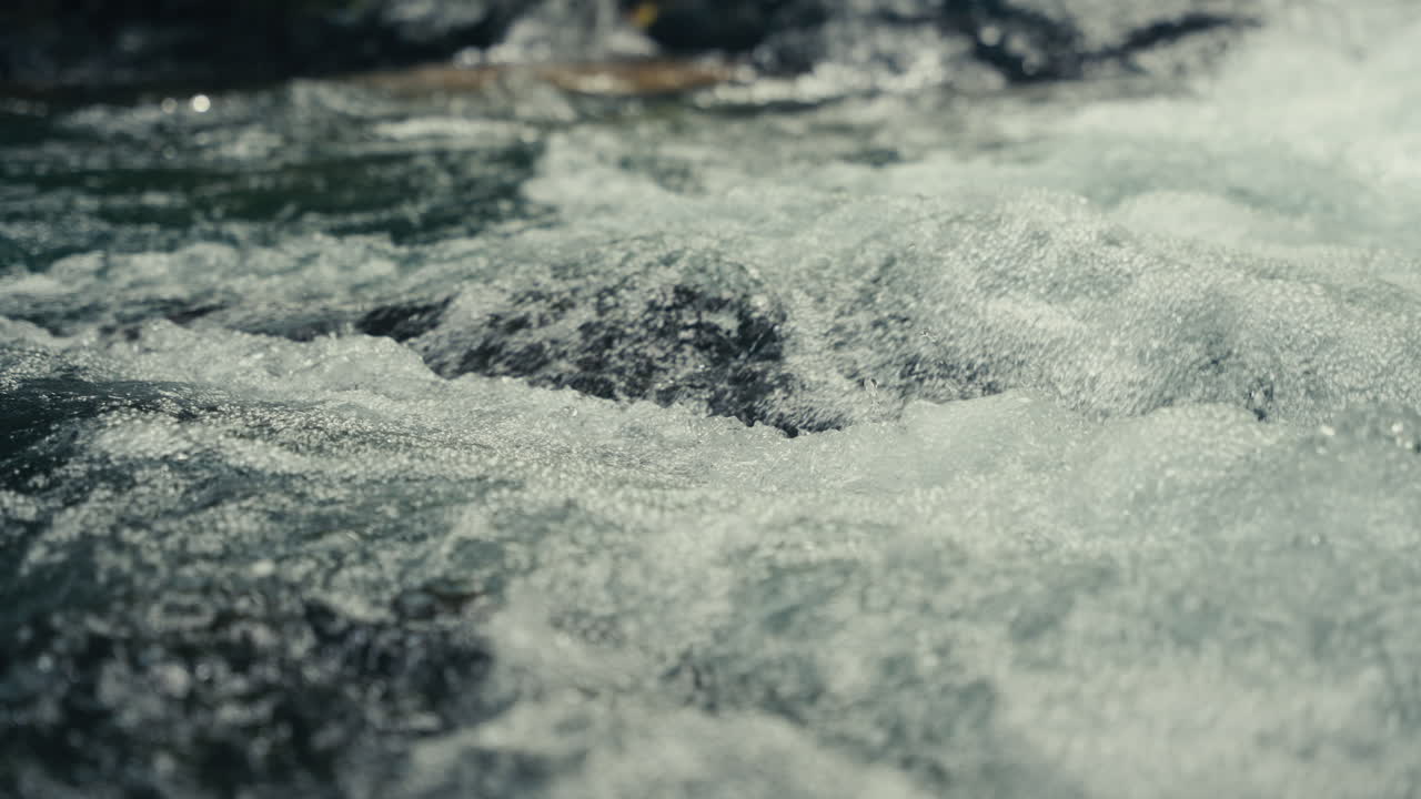 Rushing Water Over Rocks