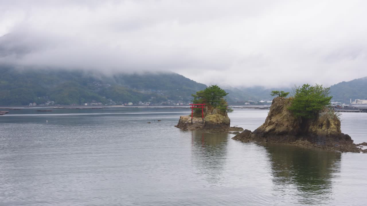 Navy Road Torii Gate Shrine in Etajima Bay, Hiroshima Prefecture Japan