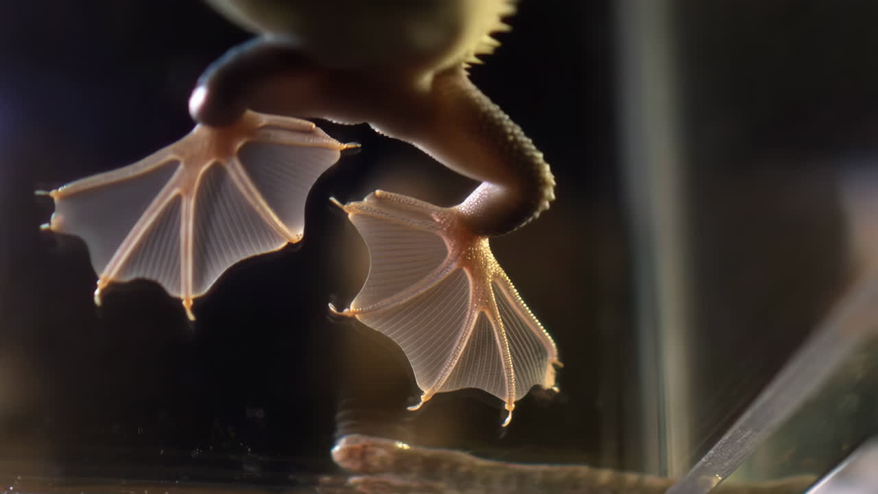 Close-up of a Webbed Foot of an Aquatic Bird