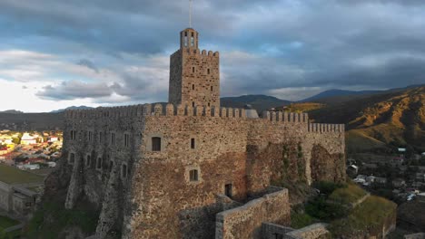 aerial view at the renovated rabati castle in akhaltsikhe