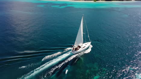 Sailing Yacht in Tropical Waters