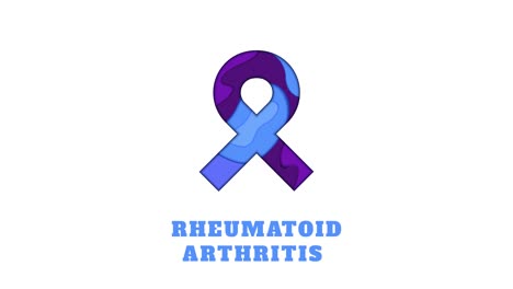 rheumatoid arthritis awareness papercut ribbon animation