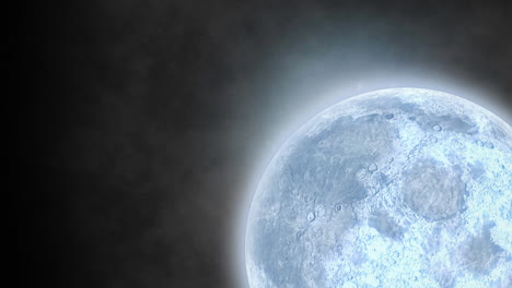 luna y nubes de humo