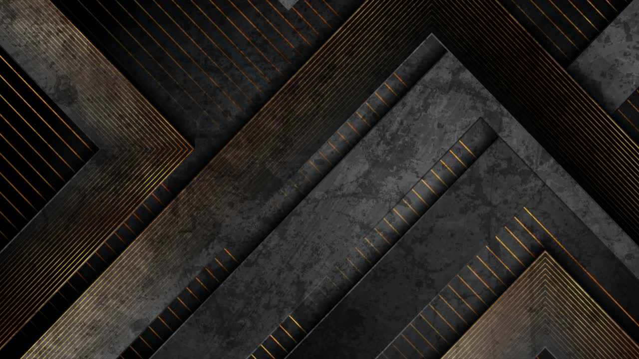 Black and golden abstract tech grunge motion background | Premium Stock ...