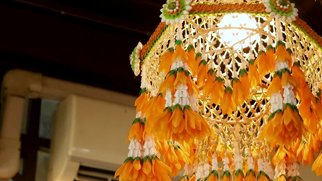 Ornate Thai Flower Chandelier