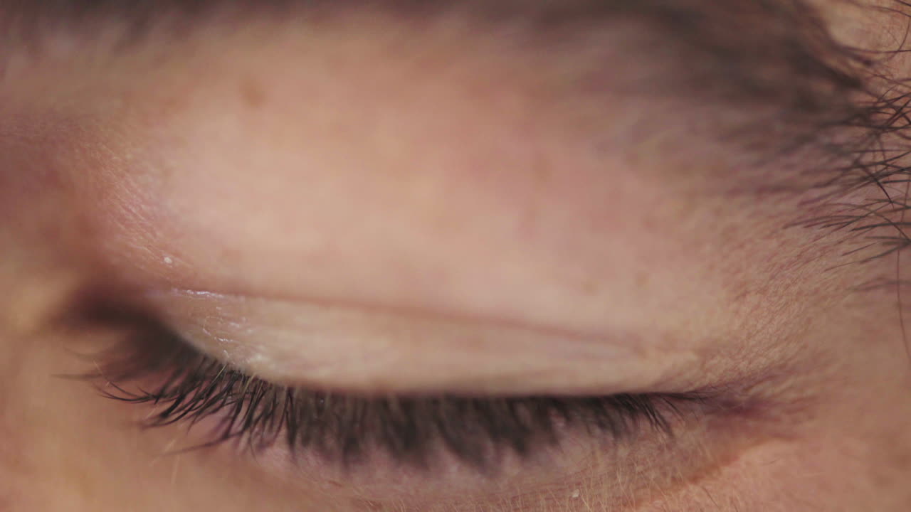 Eye, iris and eyelash with vision