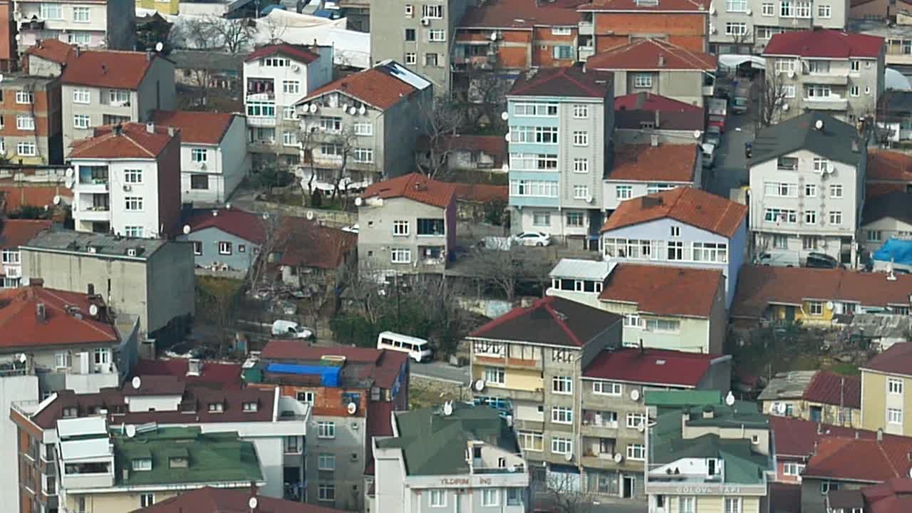 밀집된 도시 동네