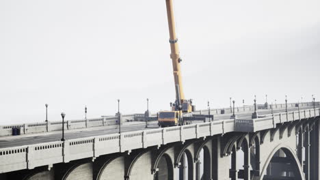 crane on a bridge