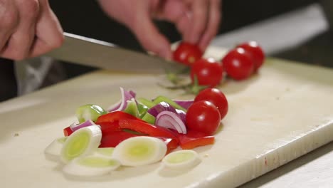 chef chopping vegetables