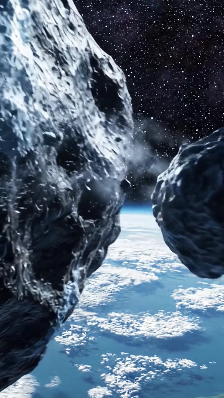 A Stunning Journey Through Space: Observing a Massive Asteroid Hovering Above the Earth’s Atmosphere Surrounded by a Field of Dazzling Stars