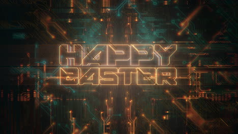 Happy-Easter-with-computer-scheme-and-neon-light