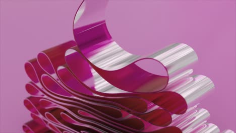 formas geométricas abstractas rosadas y rojas