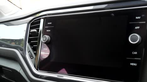 shiny car interior dash grey