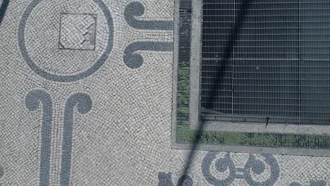 Wave-pattern-Portuguese-pavement-on-Liberty-avenue-square-in-Lisbon-Portugal