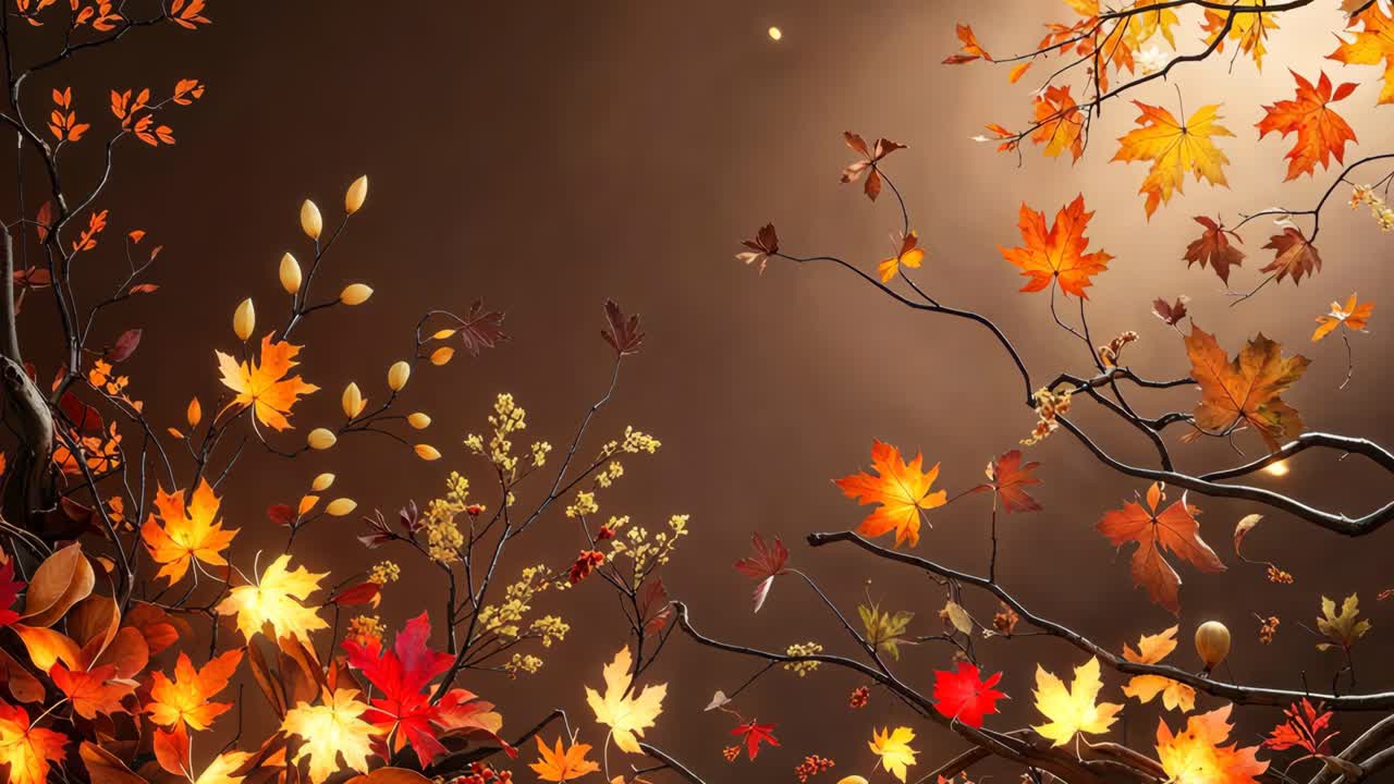 가을 낙엽이 떨어지는