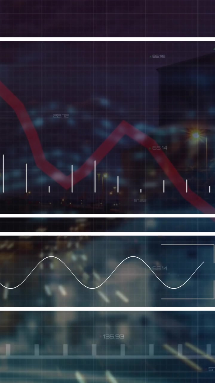 Digital interface concept with global business and networking animation.