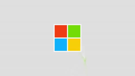 microsoft logo icon particle animation
