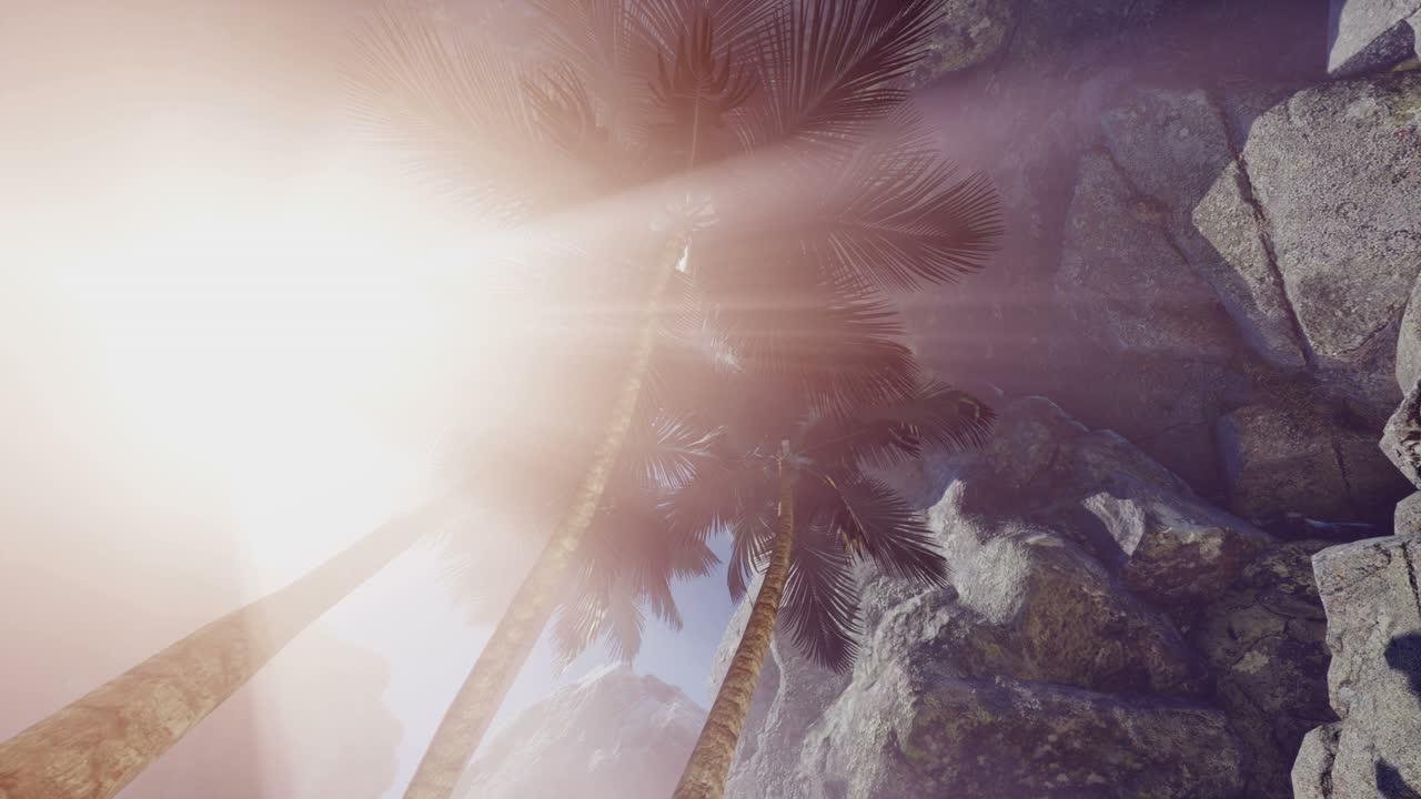 luz del sol dentro de una cueva misteriosa