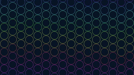 Seamless-neon-rainbow-geometric-rings-pattern-in-rows