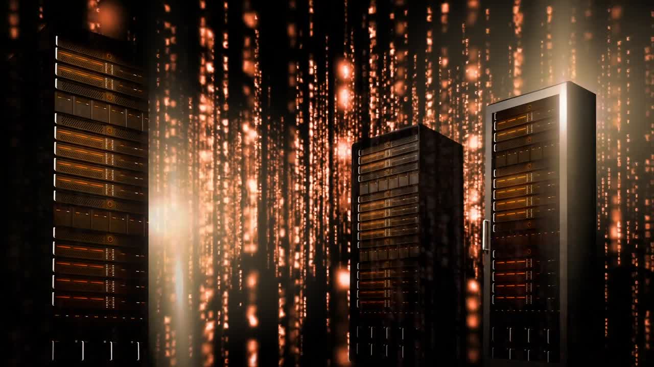 líneas brillantes avanzando con un fondo negro