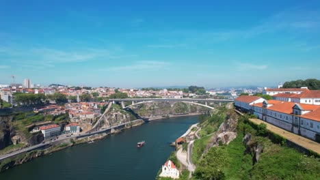 porto river douro aerial view