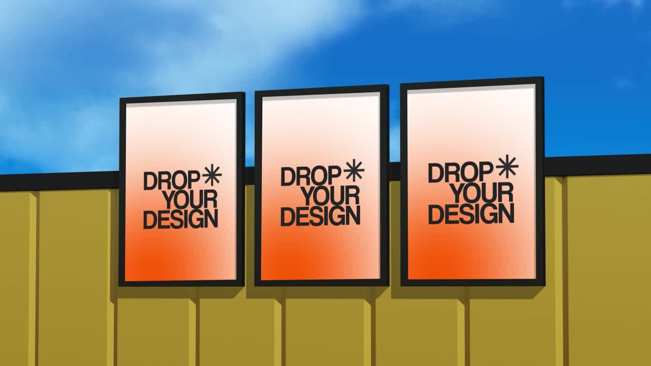 maqueta de pantalla de cartelera