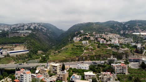 panorama of the village of fidar at byblos district in lebanon