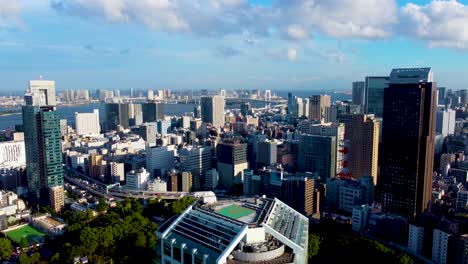 the aerial view of tokyo