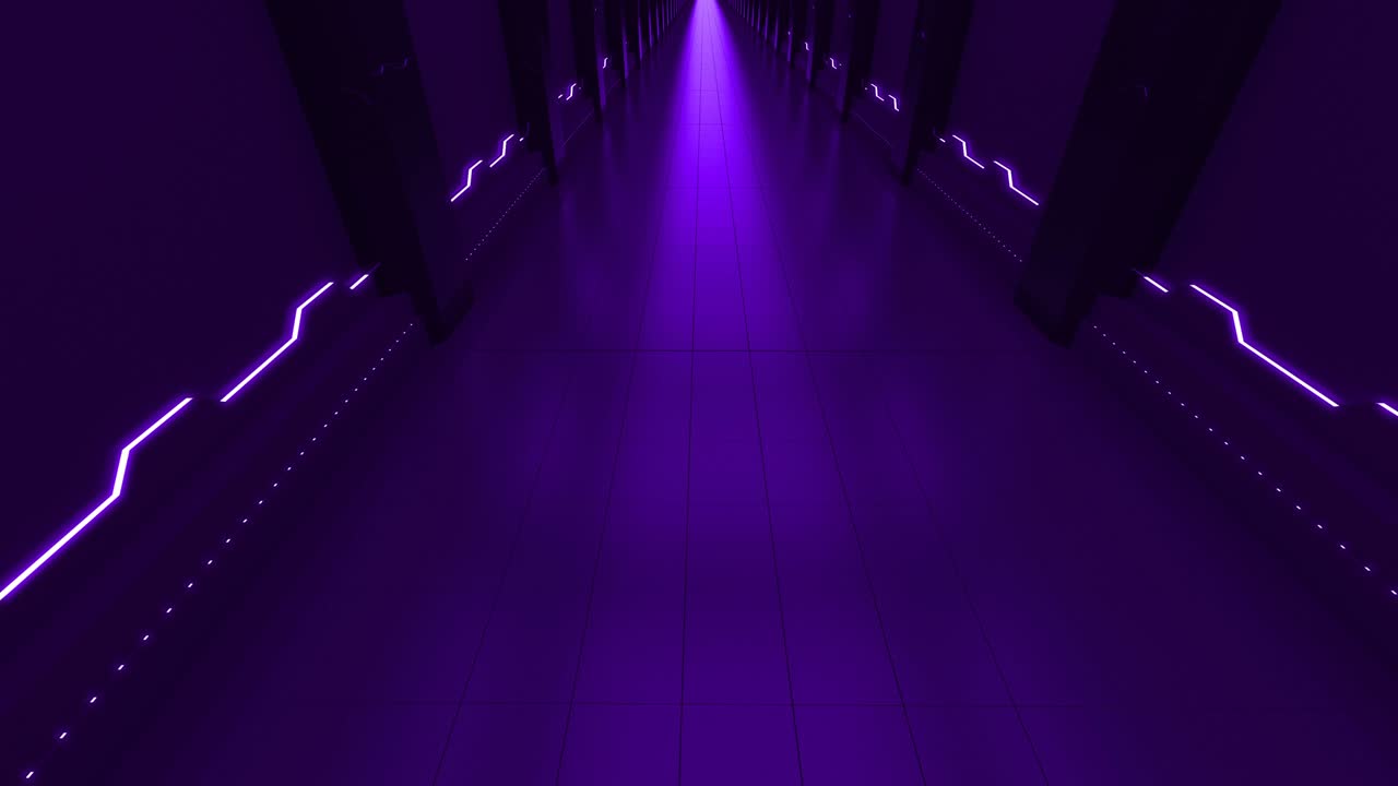 túnel de pasillo de fondo abstracto con bucle tecnológico