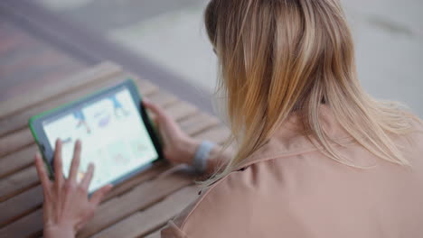 woman shopping online on a tablet