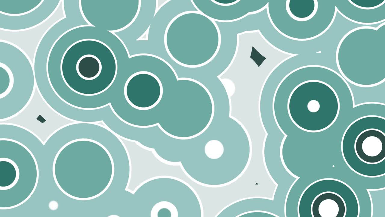 animación de fondo abstracto de movimiento de formas redondas patrón. bucle sin costuras fondo animado, papel tapiz.