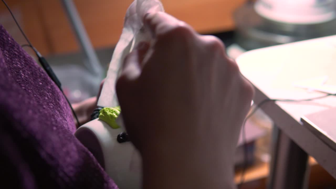 primer plano, taza, de, arcilla polimérica, decoración