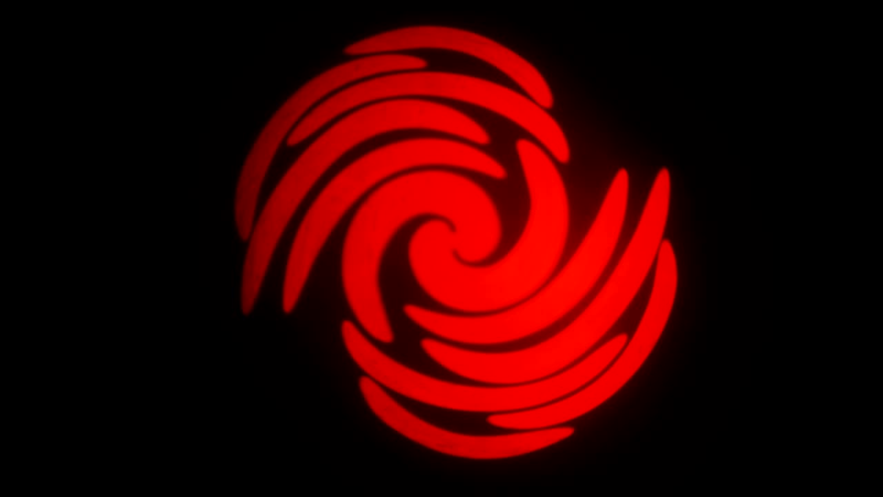 Video of rotation color glass or crystal hypnosis spiral. Light of seamless loop