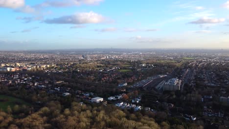 Vista-Aérea-De-Stanmore-En-Harrow,-Londres