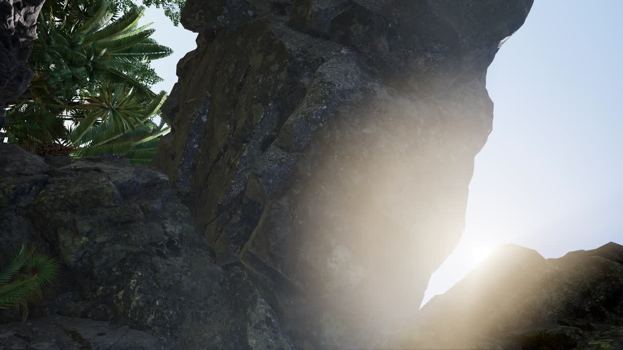 신비한 동굴 안의  ⁇ 빛