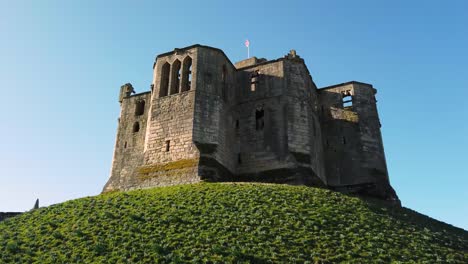 Castillo-De-Warkworth-En-Northumberland,-Inglaterra,-Reino-Unido