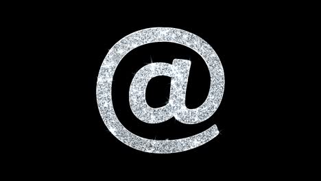 e-mail, correo electrónico, correos electrónicos, bandeja de entrada, correo, icono de mensaje brillante bucle de brillo parpadeando partículas.