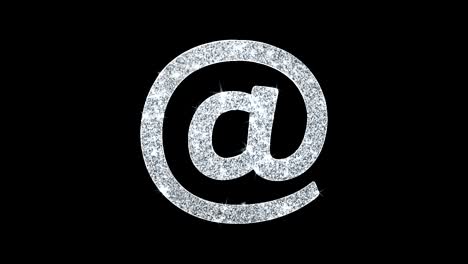 e mail, email, email, inbox, mail, message icon shining glitter loop blinking particles .