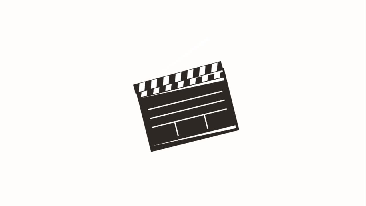 el tablero de clapper de la película haga clic en el movimiento