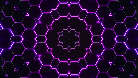 hexagon ripple kaleidoscope animation. looped animation