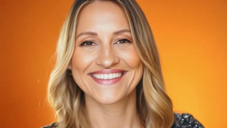 retrato de una hermosa mujer sonriendo