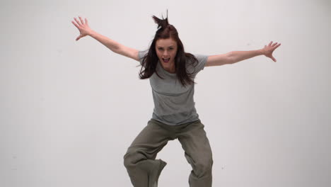 Charming-young-woman-jumping-