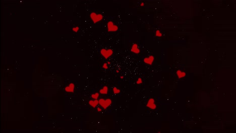4k shiny glitter hearts glowing particles glowing particles festive of bokeh sparkles valentines day